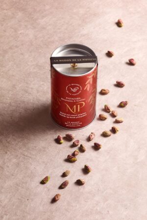 Boite métal Pistaches torréfiées et décortiquées Kerman