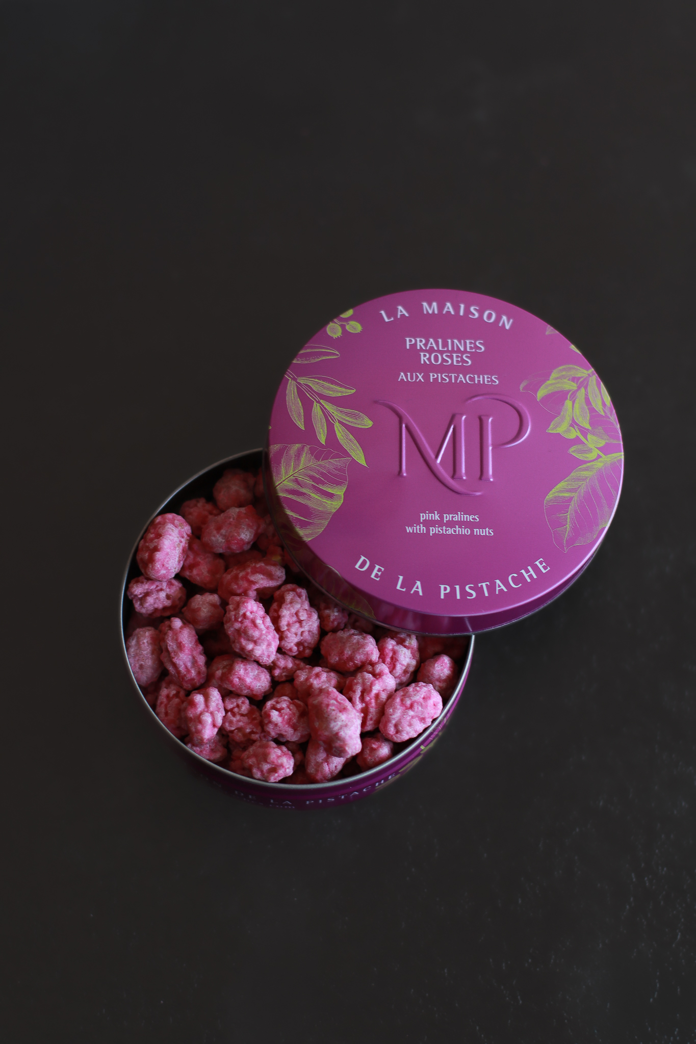 praline pistache rose